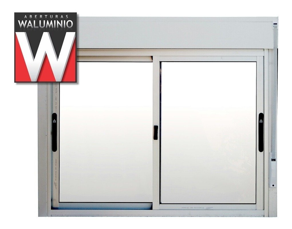 Ventanas Aluminio Corrediza Persiana Pvc 1.0 X 1.0 Serie 20 - Waluminio