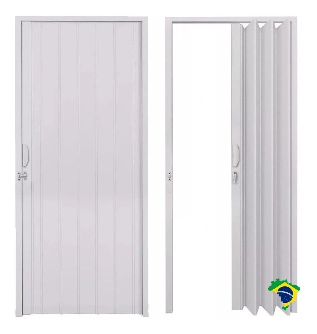 Puerta Plegable De Pvc Color Blanca 0,70x2,10 — Prodeco